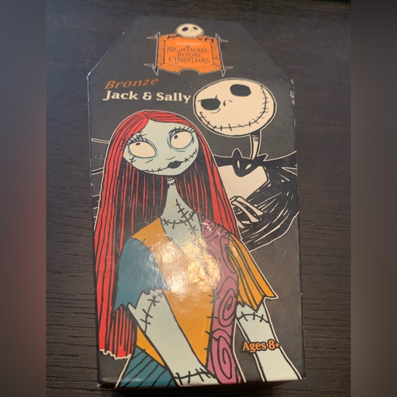 Nightmare Before Christmas Jack & Sally Bronze Paperweight Limited Edition - Picture 3 of 7